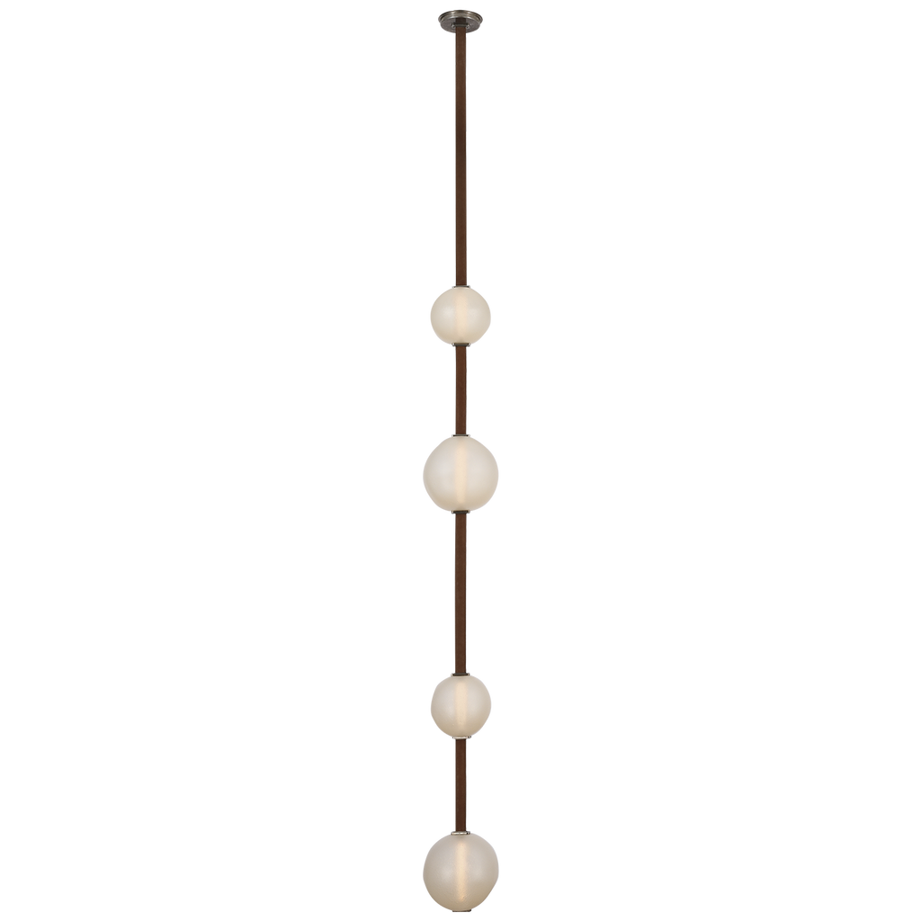 Dune Belted Light | Russet Suede and Mottled Pewter | Fizzy Nude Glass