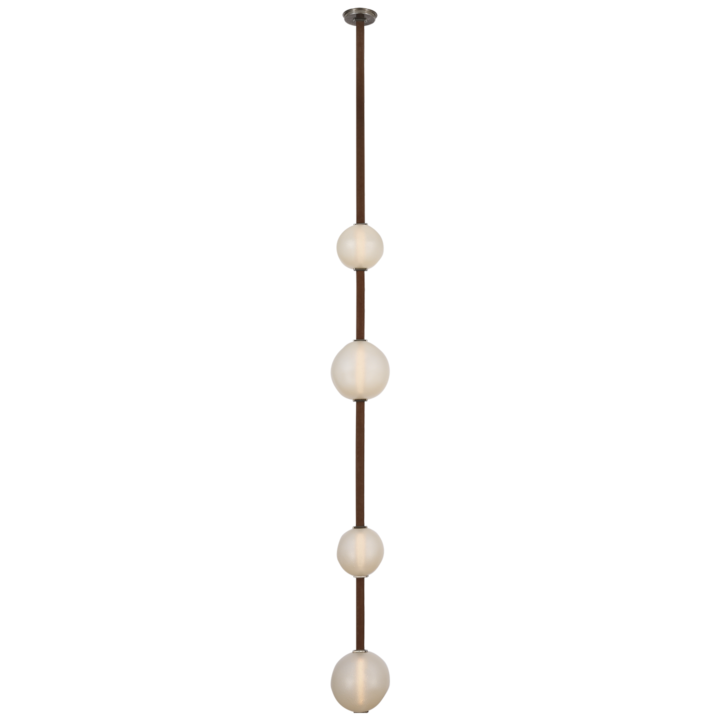 Dune Belted Light | Russet Suede and Mottled Pewter | Fizzy Nude Glass