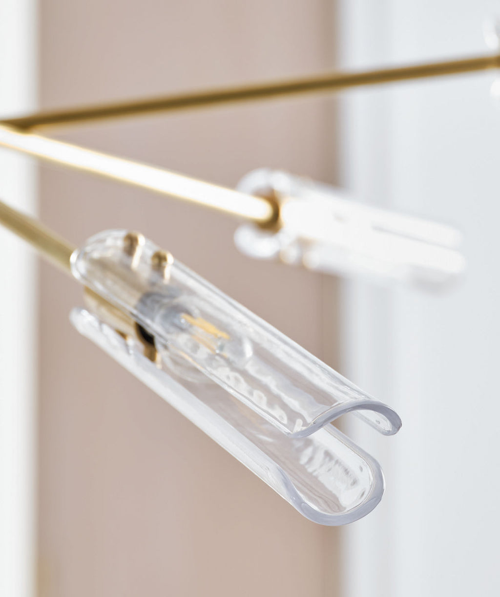 Casoria XL Radial Chandelier | Hand-Rubbed Antique Brass | Clear Glass