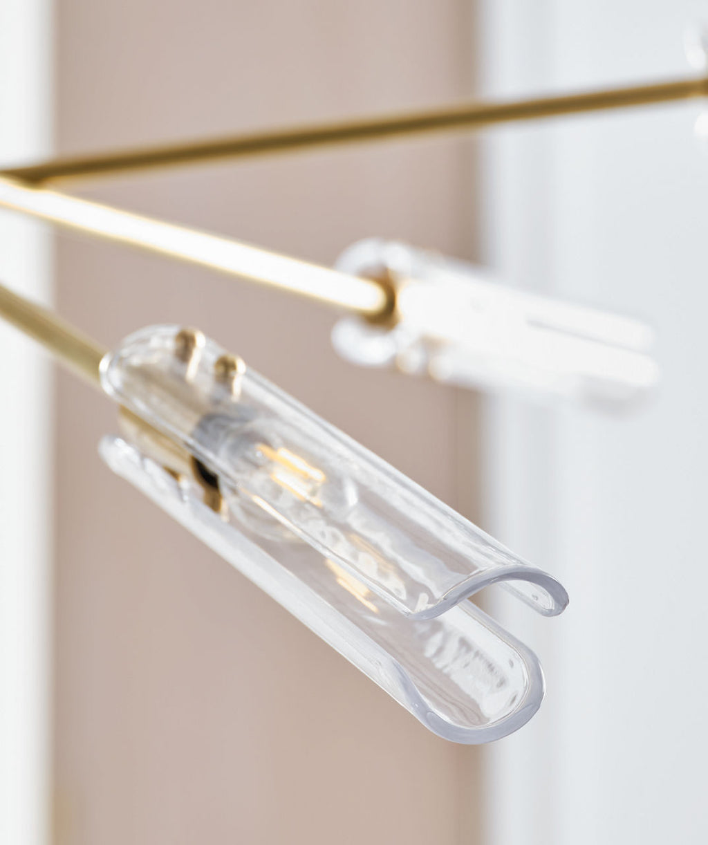 Casoria XL Radial Chandelier | Hand-Rubbed Antique Brass | Clear Glass