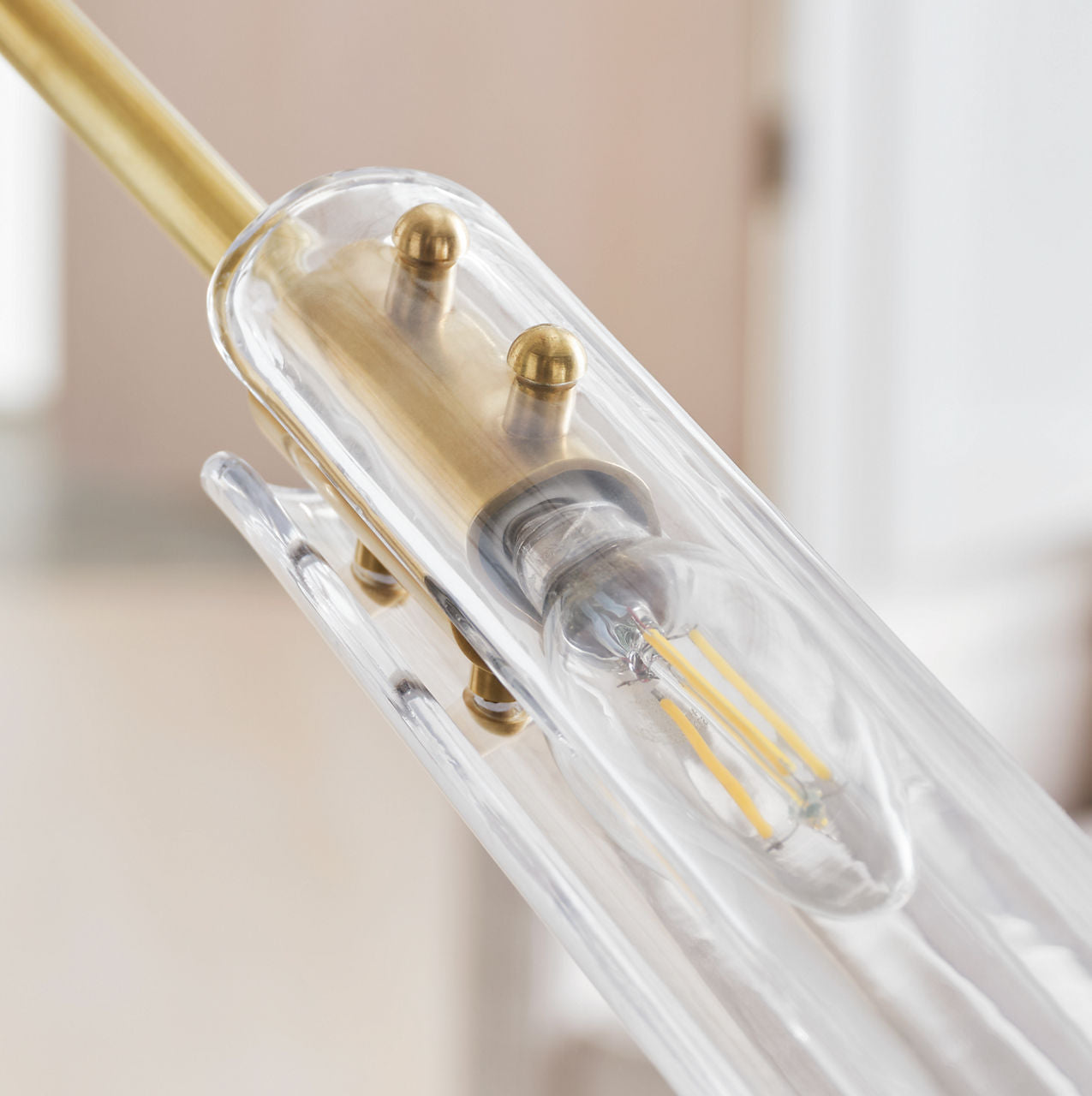 Casoria XL Radial Chandelier | Hand-Rubbed Antique Brass | Clear Glass