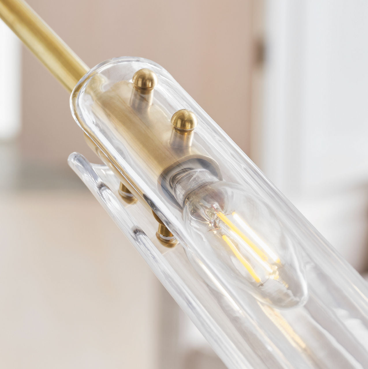 Casoria XL Radial Chandelier | Hand-Rubbed Antique Brass | Clear Glass
