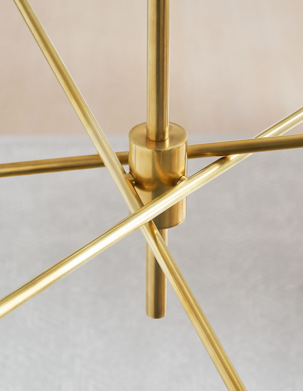 Casoria XL Radial Chandelier | Hand-Rubbed Antique Brass | Clear Glass