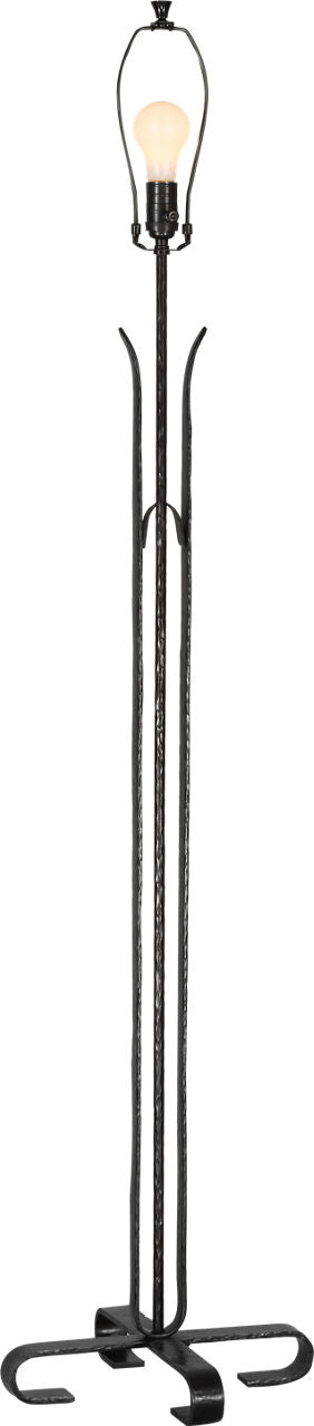 Olivette 63" Forged Floor Lamp | Aged Iron | Linen Shade