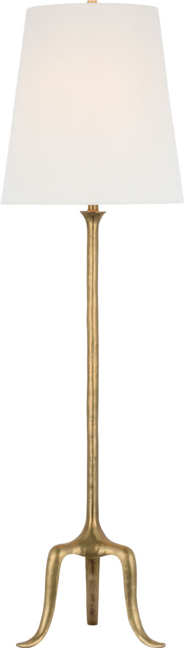Mathilde 59" Floor Lamp | Hand-Rubbed Antique Brass | Linen Shade