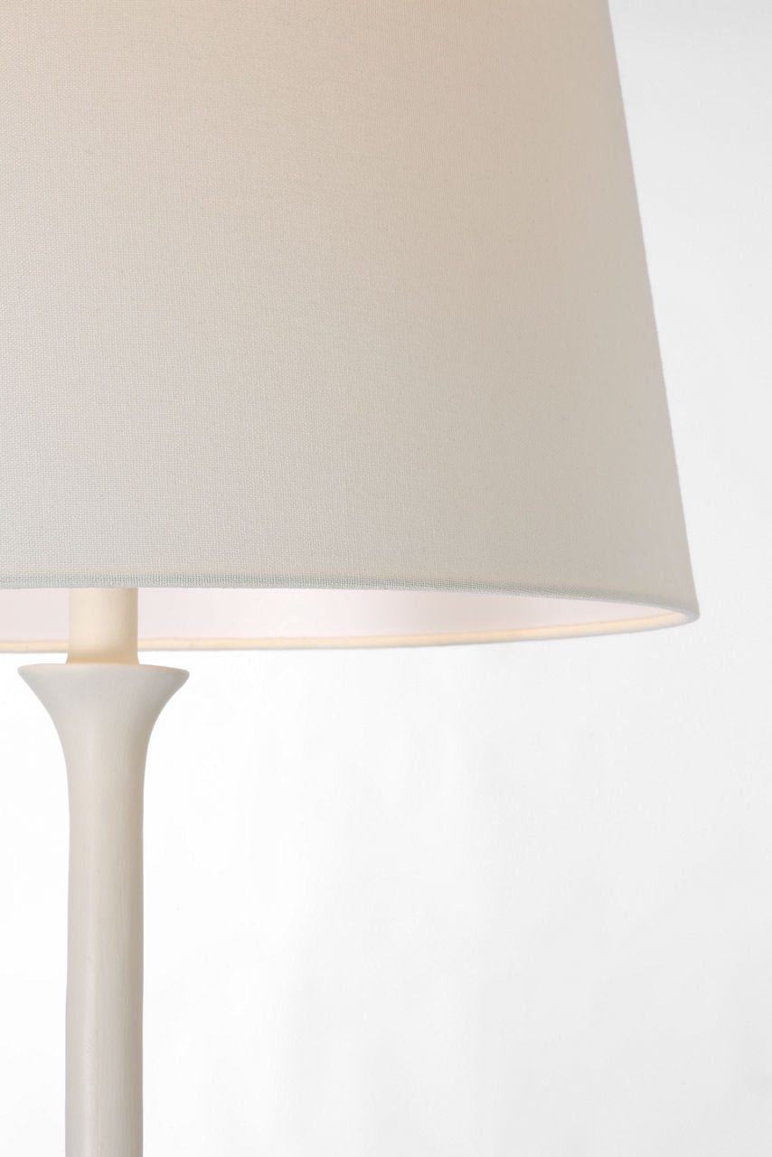 Mathilde 59" Floor Lamp | Plaster White | Linen Shade