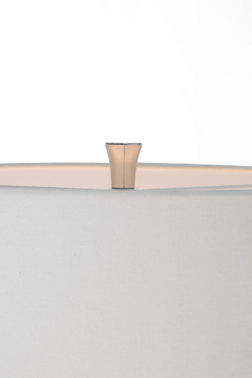 Mathilde 59" Floor Lamp | Plaster White | Linen Shade
