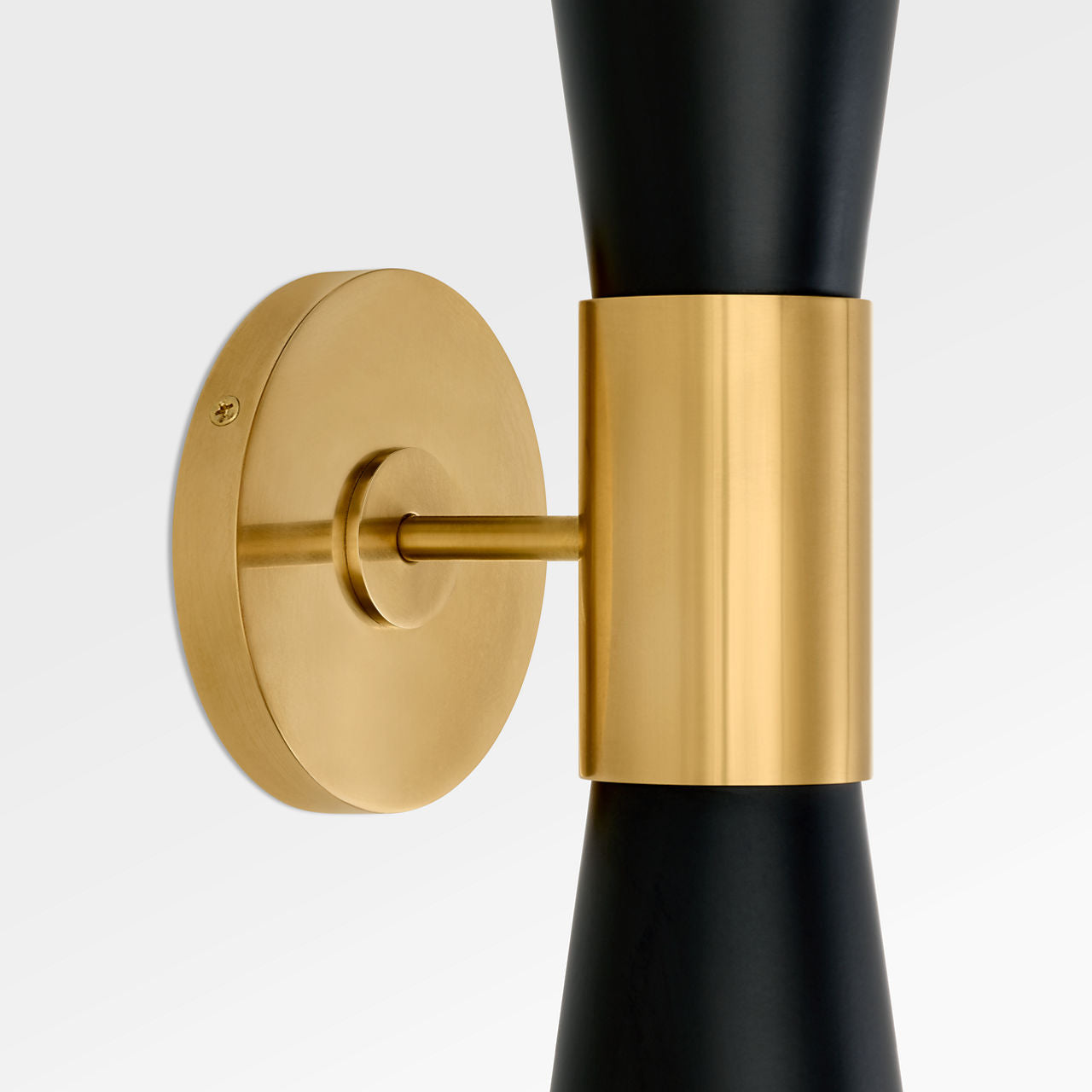 Clarkson Medium Narrow Sconce | Hand-Rubbed Antique Brass and Black
