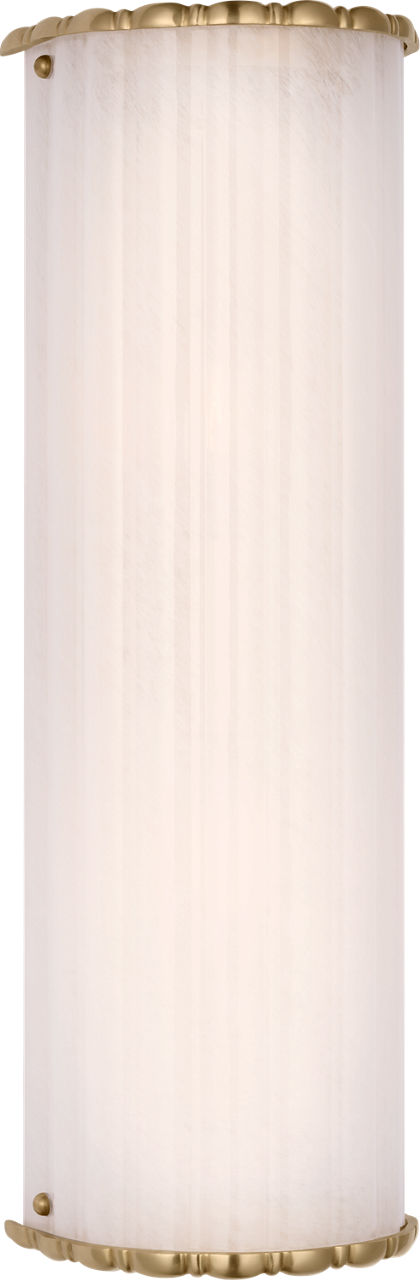 Rosehill 20" Linear Sconce | Hand-Rubbed Antique Brass | White Strie Glass