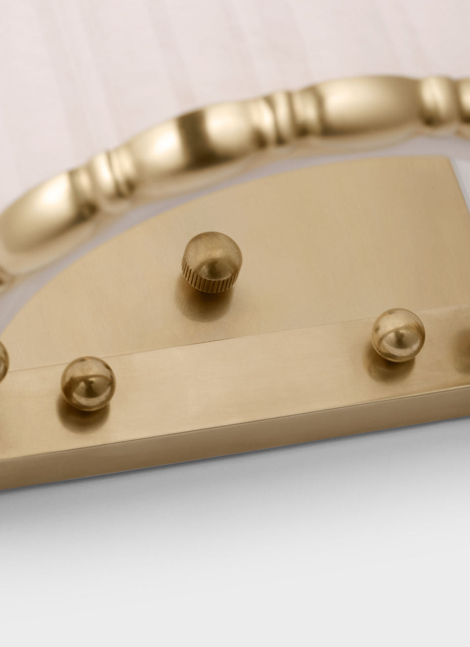 Rosehill 20" Linear Sconce | Hand-Rubbed Antique Brass | White Strie Glass