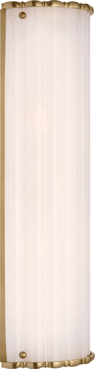 Rosehill 20" Linear Sconce | Hand-Rubbed Antique Brass | White Strie Glass