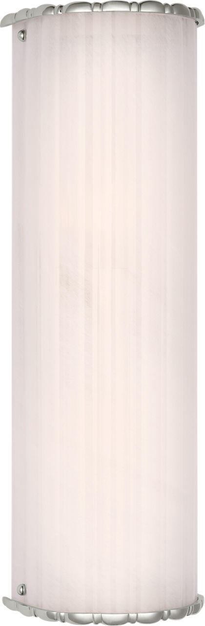 Rosehill 20" Linear Sconce | Polished Nickel | White Strie Glass