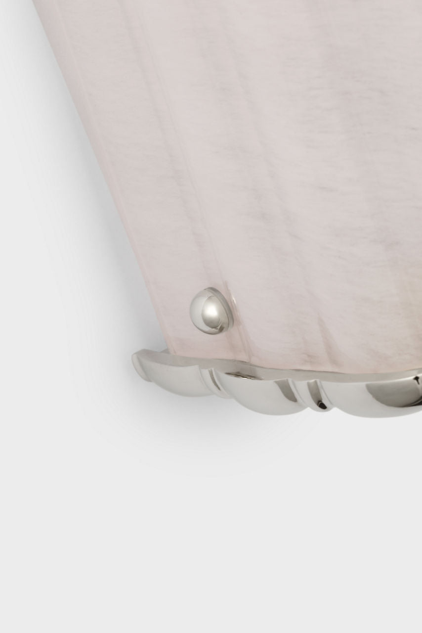 Rosehill 20" Linear Sconce | Polished Nickel | White Strie Glass