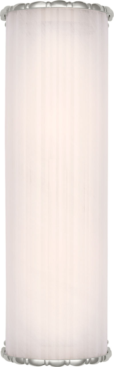 Rosehill 20" Linear Sconce | Polished Nickel | White Strie Glass