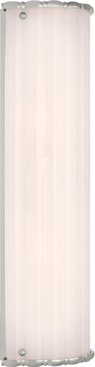Rosehill 20" Linear Sconce | Polished Nickel | White Strie Glass