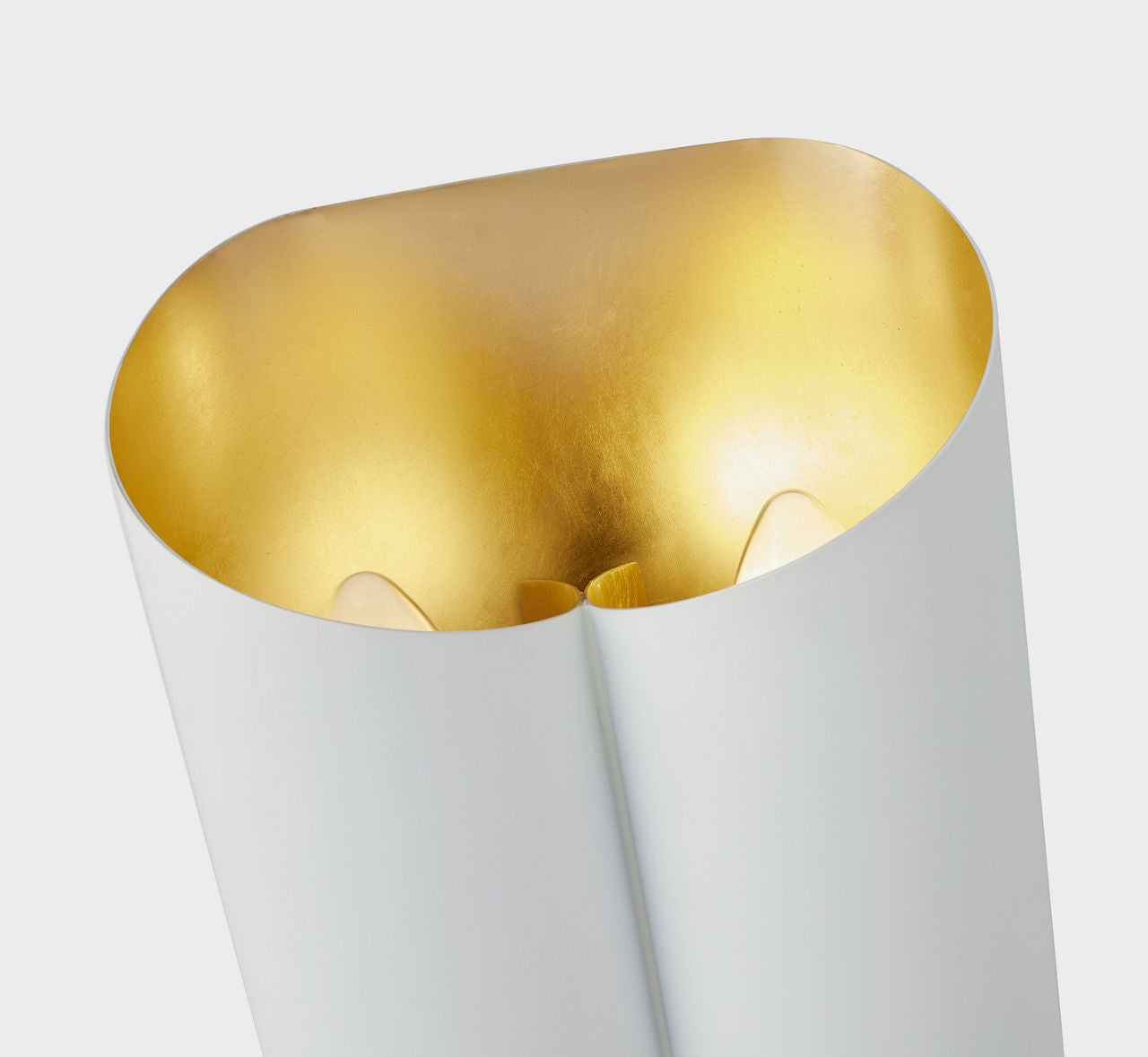 Selfoss Sconce | Plaster White and Hand-Rubbed Antique Brass Interior