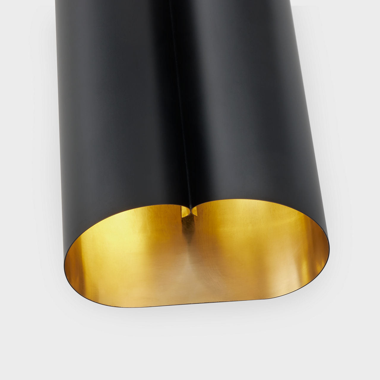 Selfoss Large Sconce | Black and Hand-Rubbed Antique Brass Interior