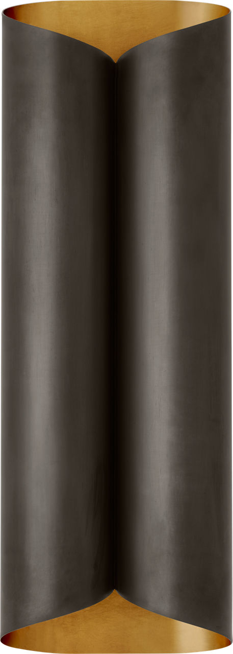 Selfoss Large Sconce | Bronze and Gild Interior