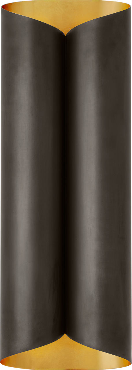 Selfoss Large Sconce | Bronze and Gild Interior