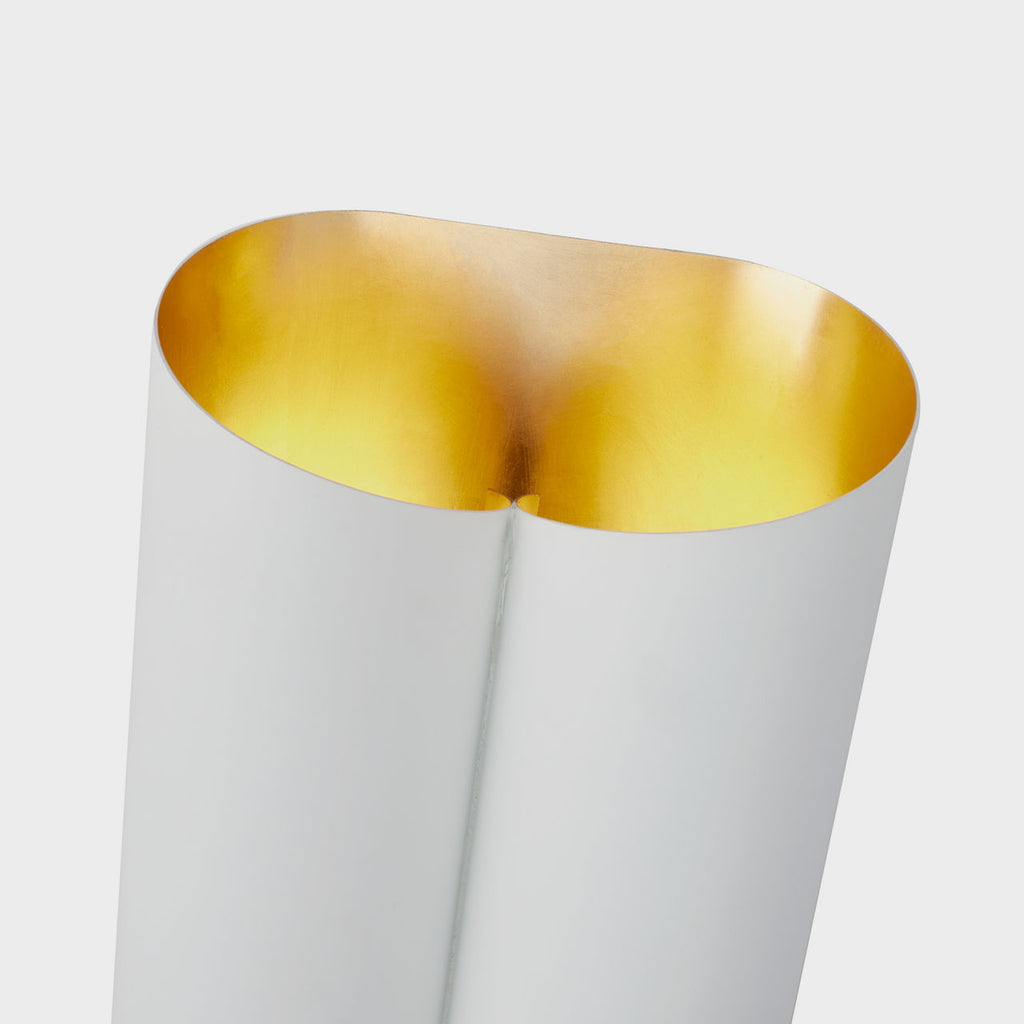 Selfoss Large Sconce | Plaster White and Gild Interior