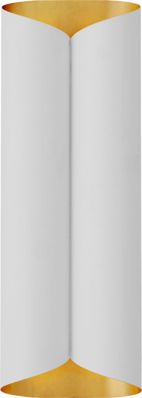 Selfoss Large Sconce | Plaster White and Gild Interior