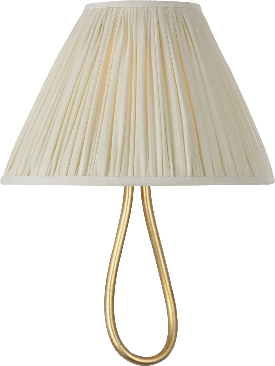 Jeanne 10" Single Sconce | Gild | Silk Pleated Shade