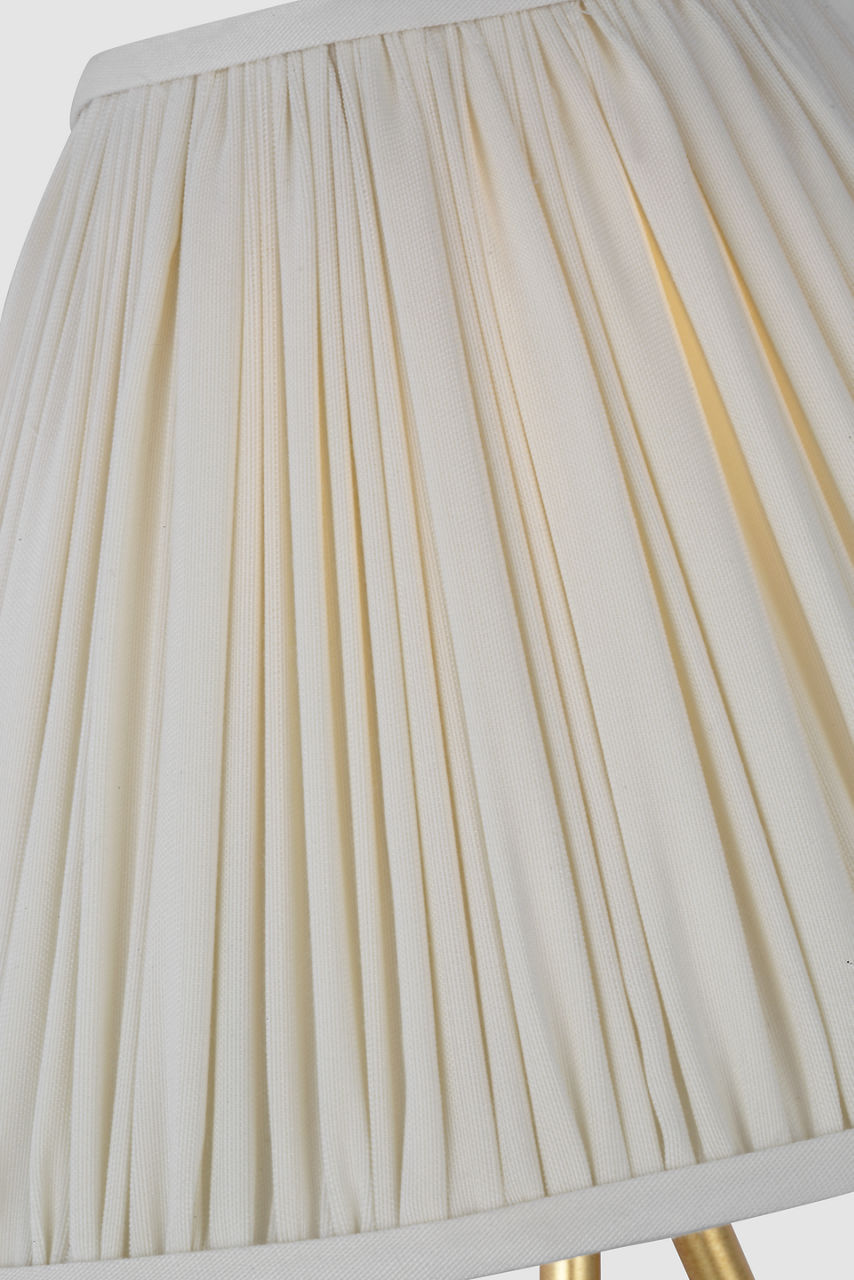 Jeanne 10" Single Sconce | Gild | Silk Pleated Shade
