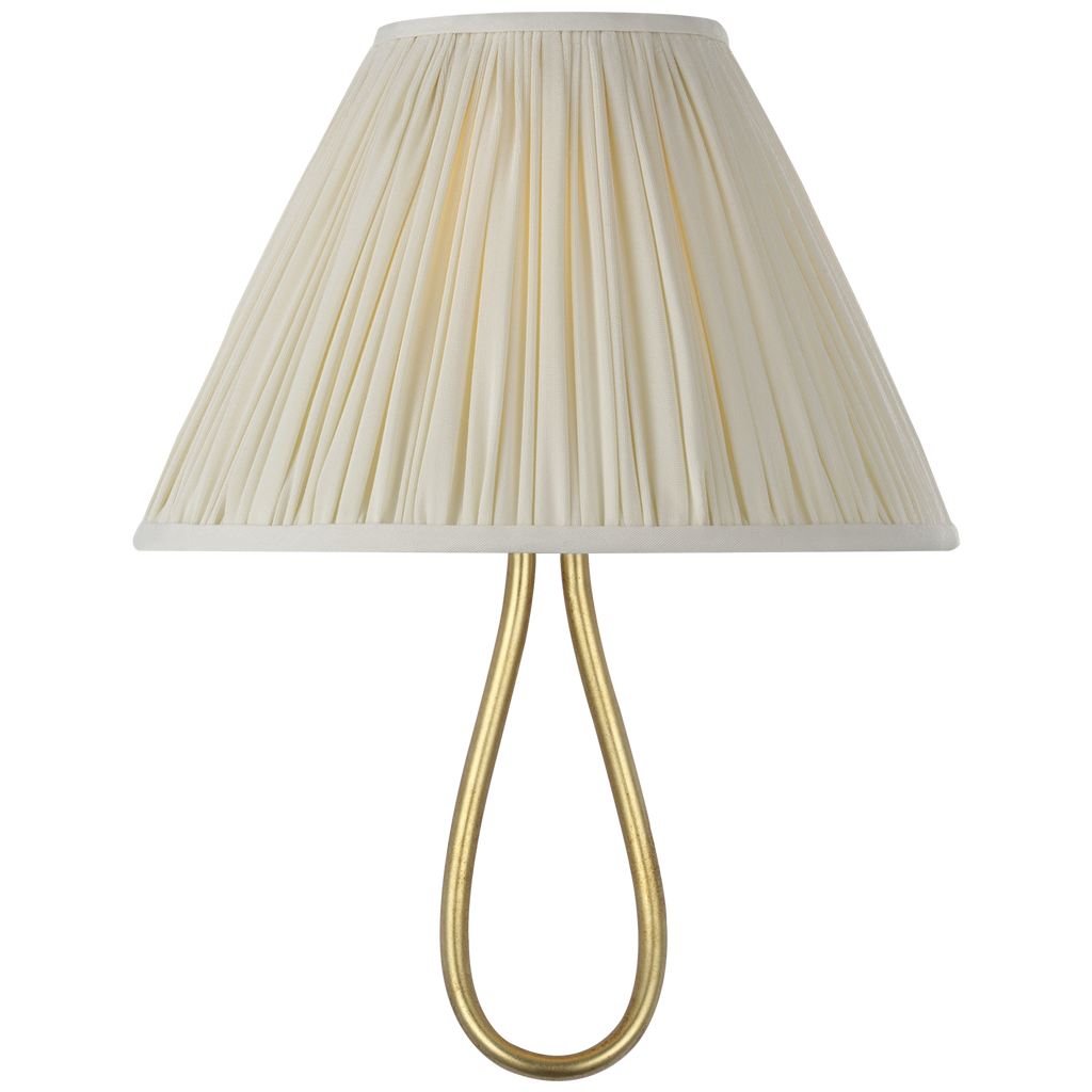 Jeanne 10" Single Sconce | Gild | Silk Pleated Shade