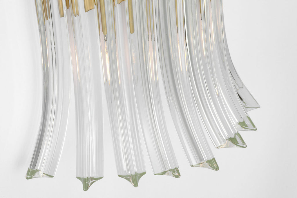 Rhine 21" Sconce | Hand-Rubbed Antique Brass | Crystal