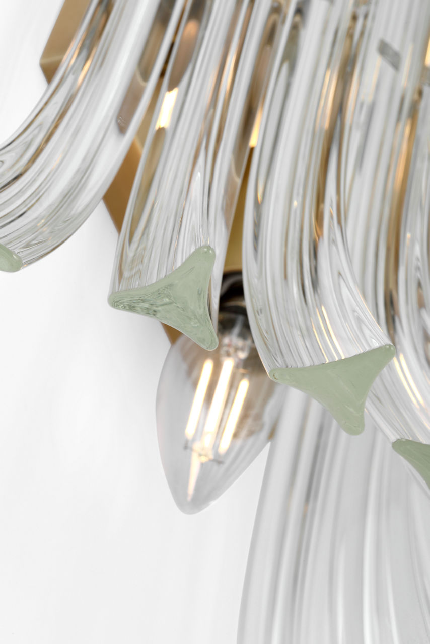 Rhine 21" Sconce | Hand-Rubbed Antique Brass | Crystal