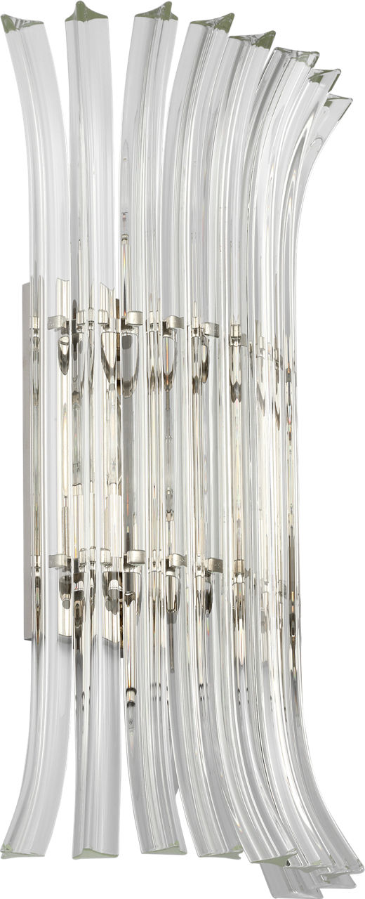 Rhine 21" Sconce | Polished Nickel | Crystal