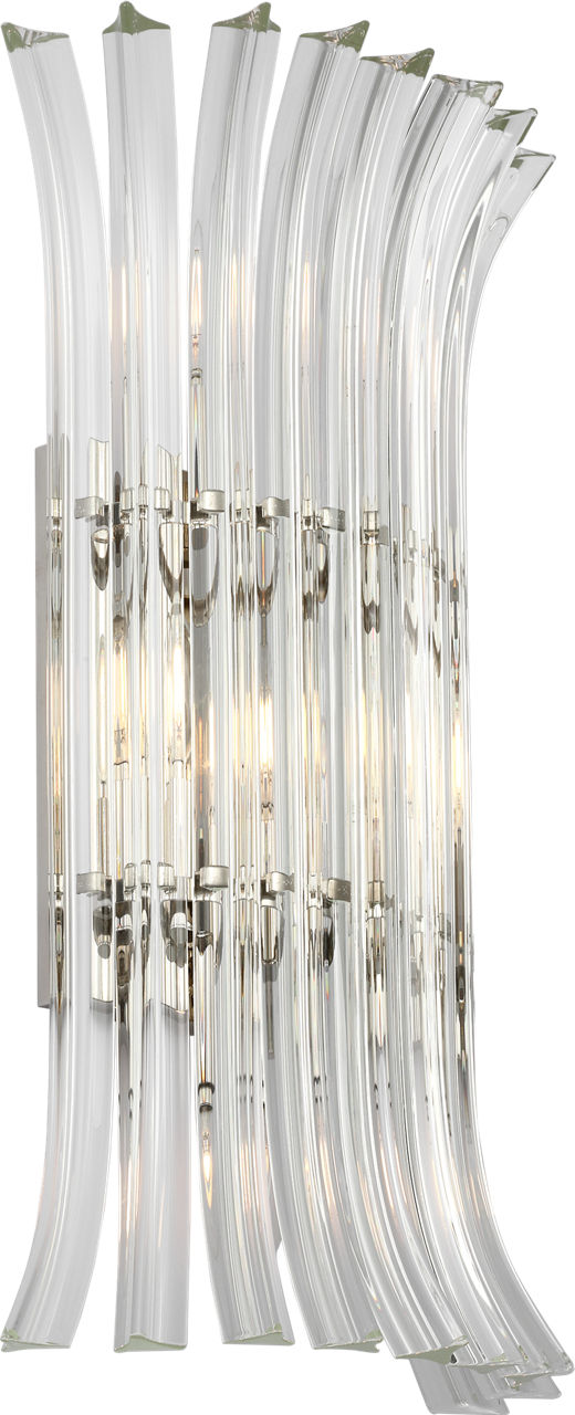 Rhine 21" Sconce | Polished Nickel | Crystal