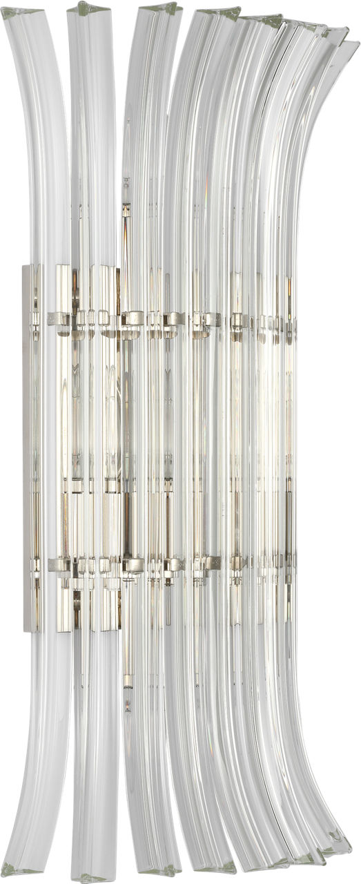 Rhine 21" Sconce | Polished Nickel | Crystal
