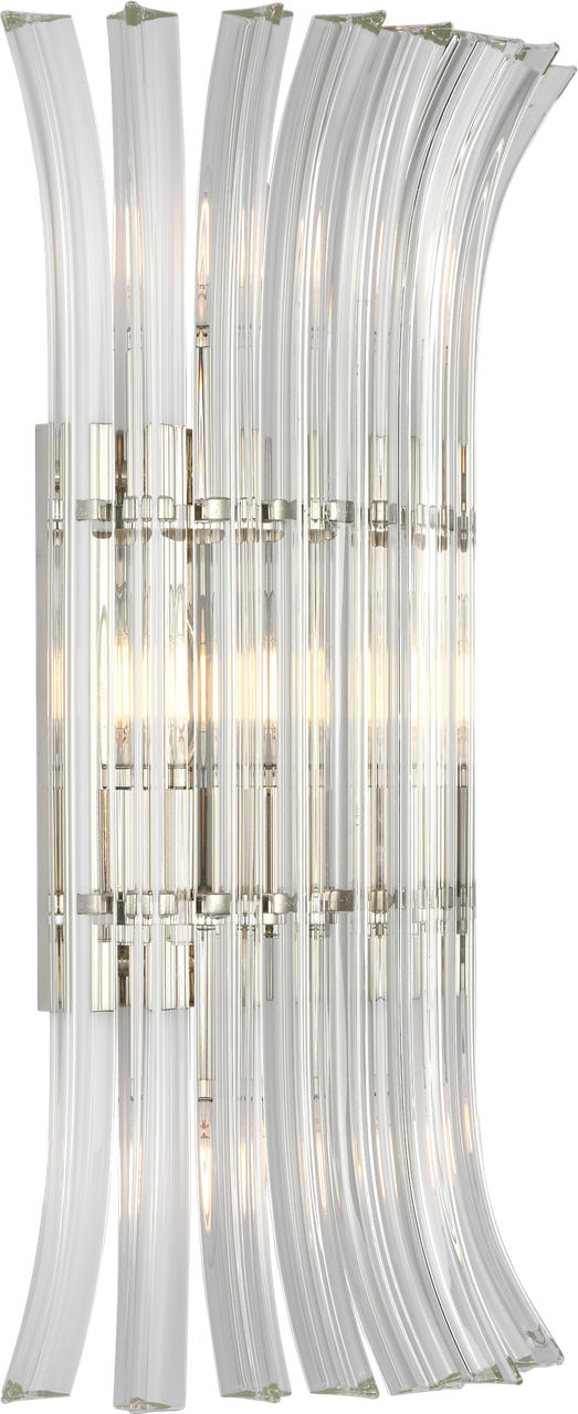 Rhine 21" Sconce | Polished Nickel | Crystal