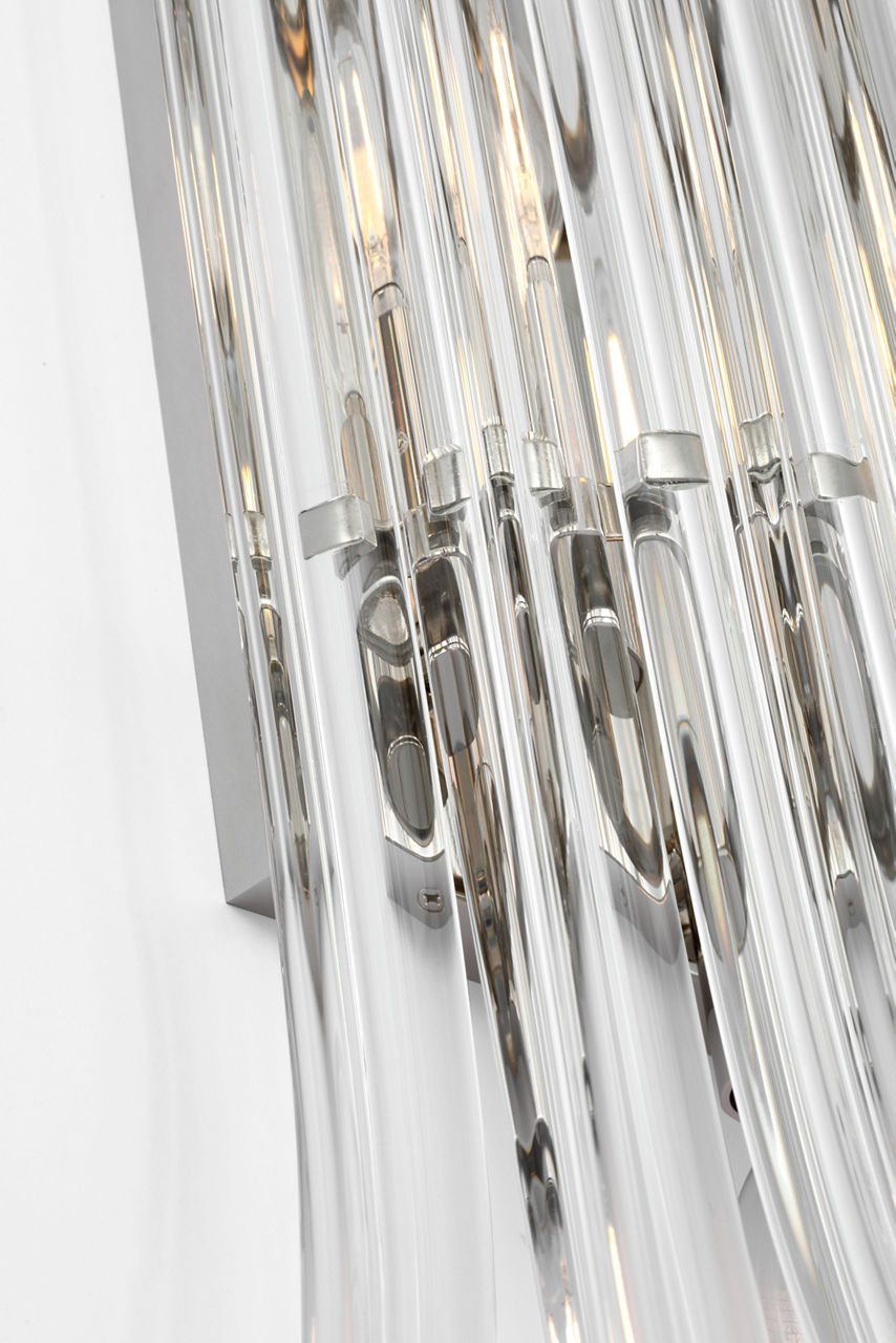 Rhine 21" Sconce | Polished Nickel | Crystal