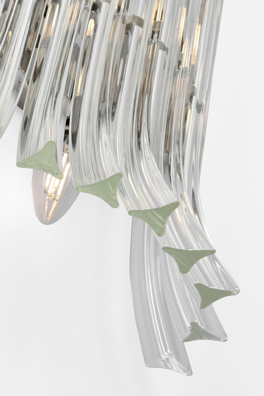 Rhine 21" Sconce | Polished Nickel | Crystal
