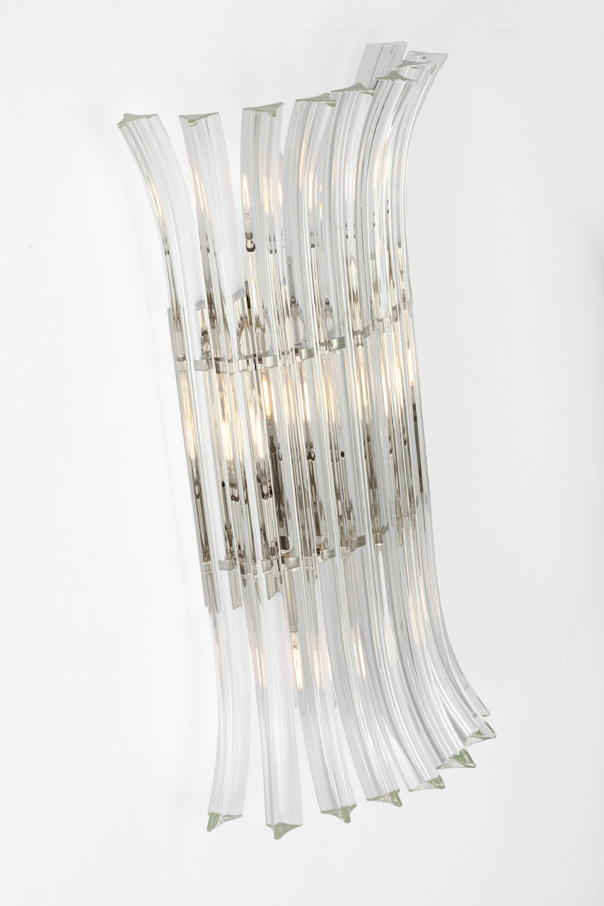 Rhine 21" Sconce | Polished Nickel | Crystal