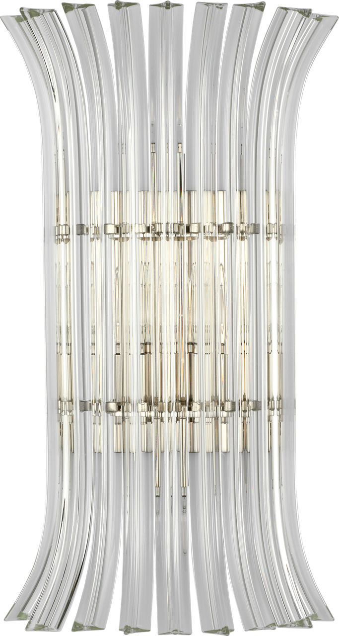 Rhine 21" Sconce | Polished Nickel | Crystal
