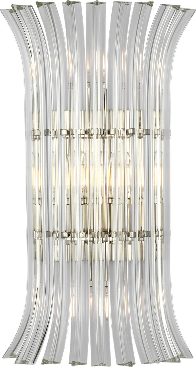 Rhine 21" Sconce | Polished Nickel | Crystal
