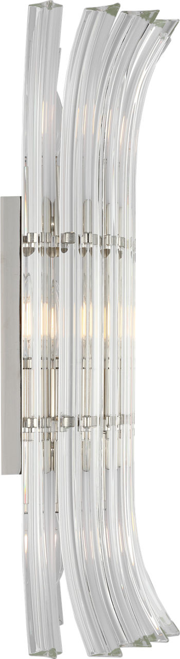 Rhine 21" Sconce | Polished Nickel | Crystal