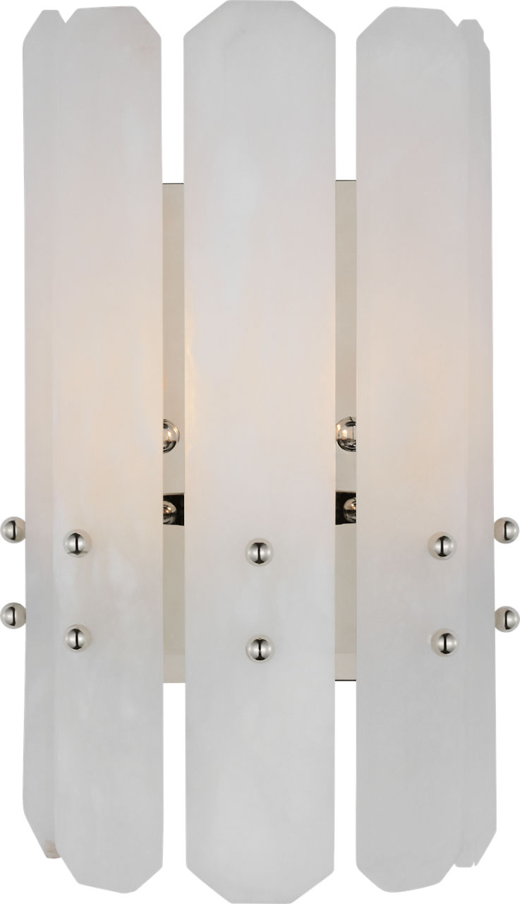 Bonnington Wall Sconce | Polished Nickel | Alabaster