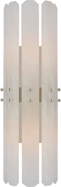 Bonnington Tall Sconce | Polished Nickel | Alabaster