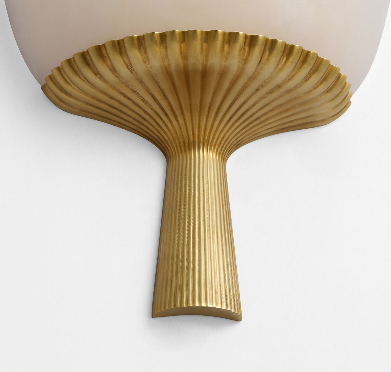 Pascal 21" Sconce | Hand-Rubbed Antique Brass | Alabaster