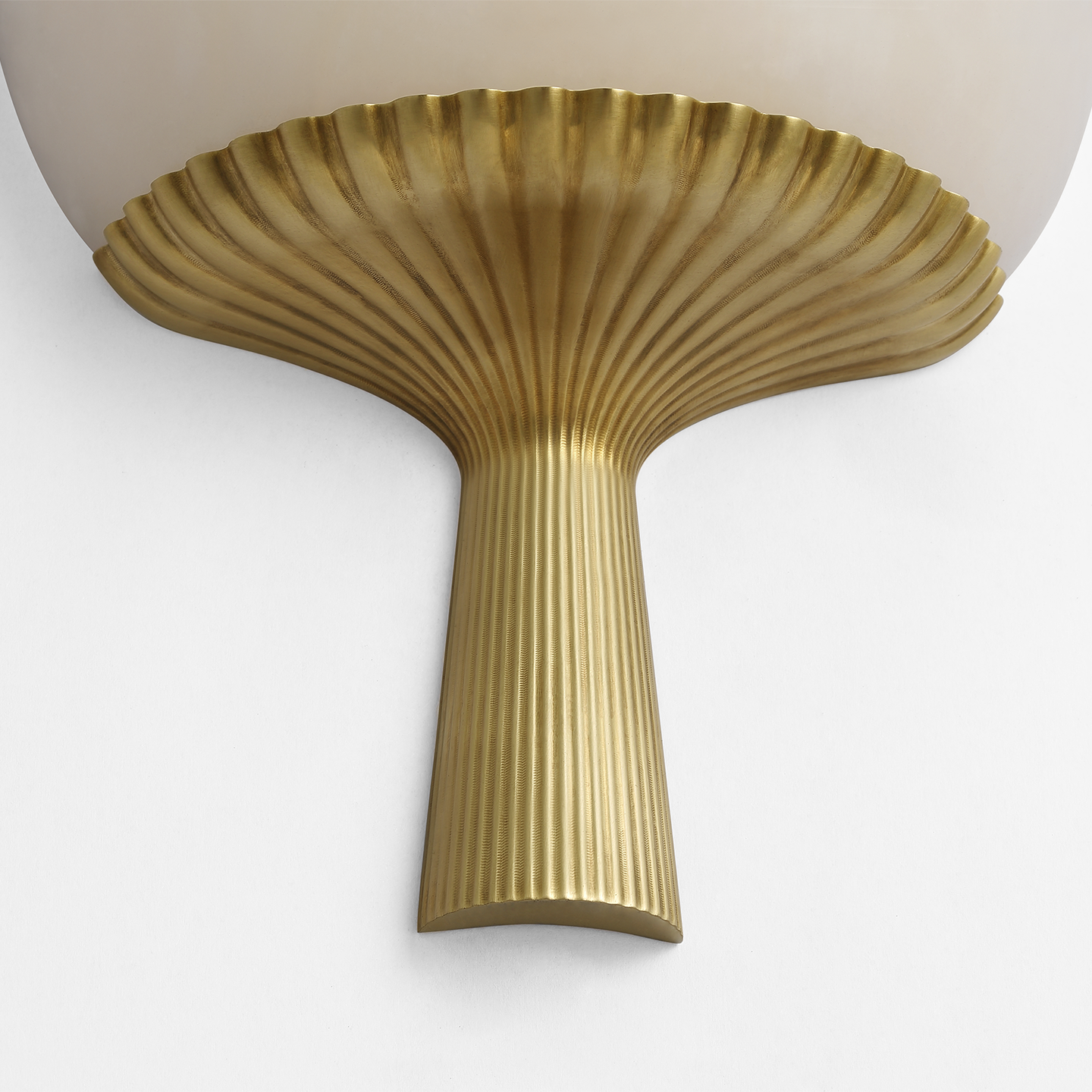 Pascal 21" Sconce | Hand-Rubbed Antique Brass | Alabaster