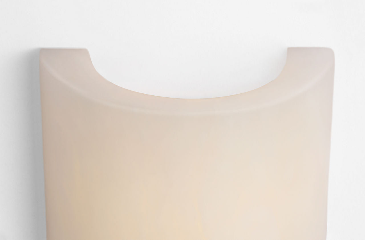 Pascal 21" Sconce | Hand-Rubbed Antique Brass | Alabaster