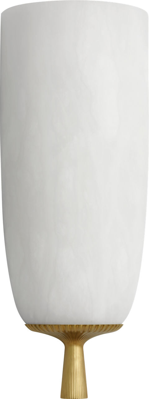 Pascal 21" Sconce | Hand-Rubbed Antique Brass | Alabaster