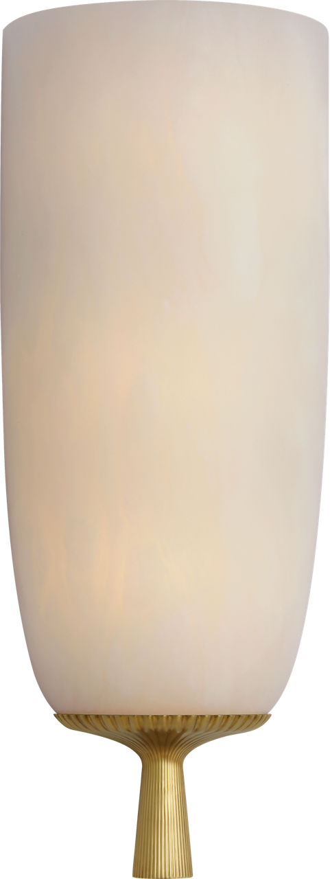 Pascal 21" Sconce | Hand-Rubbed Antique Brass | Alabaster