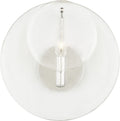 Loire Small Sconce | Polished Nickel | Clear Strie Glass