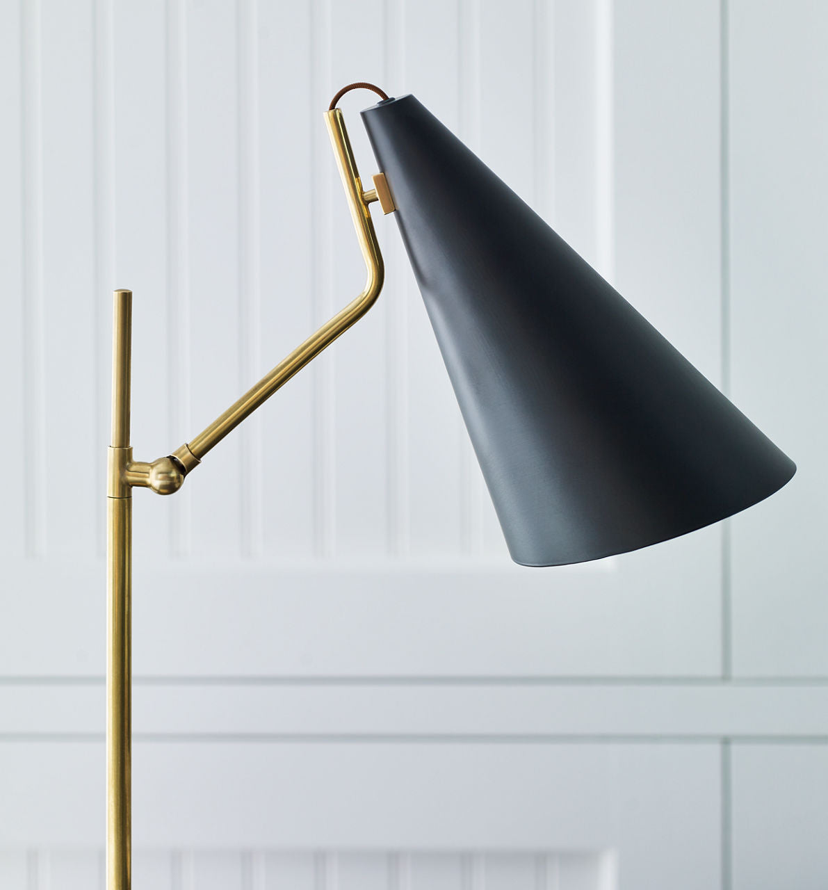 Clemente Table Lamp | Hand-Rubbed Antique Brass | Black