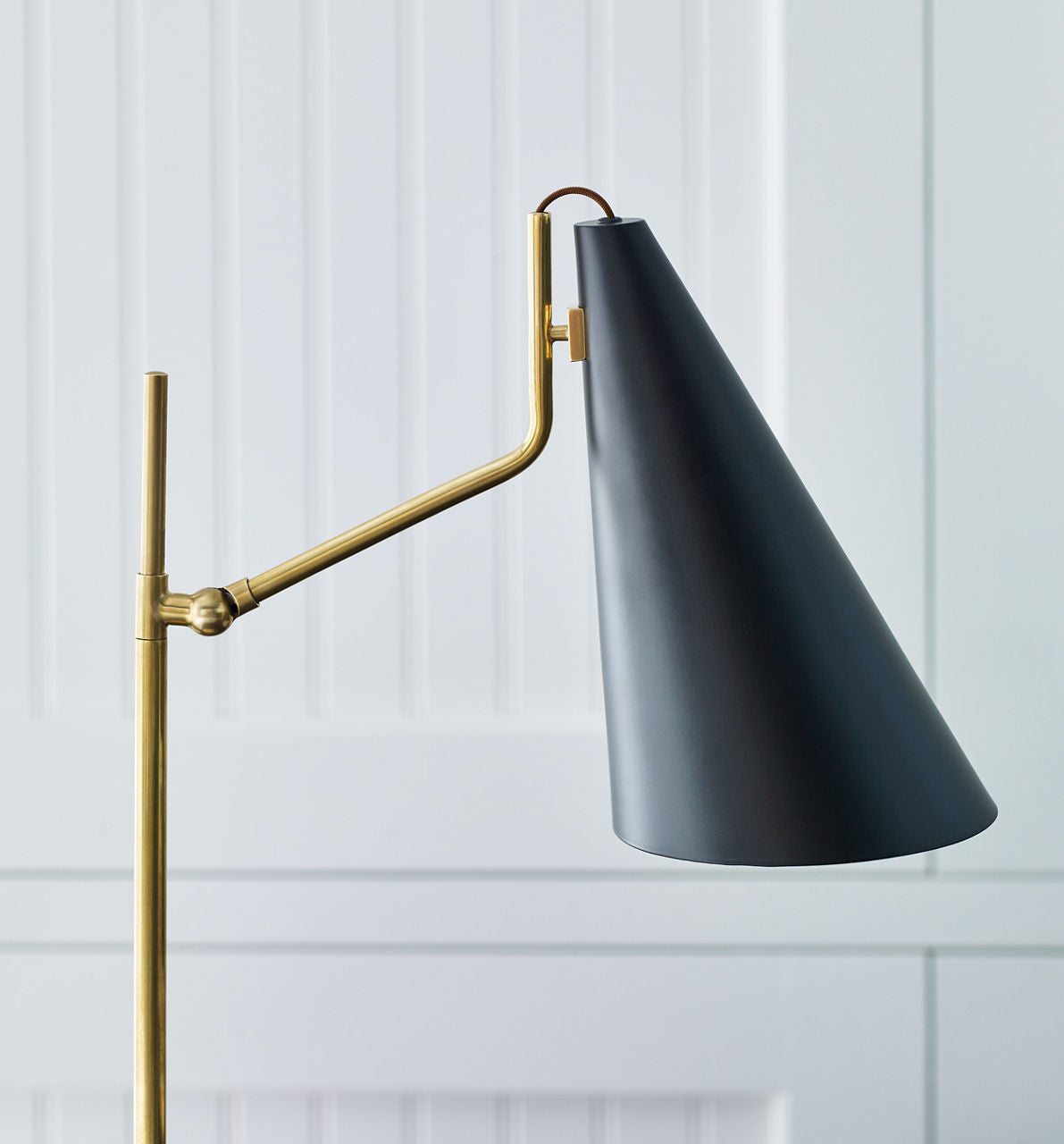 Clemente Table Lamp | Hand-Rubbed Antique Brass | Black